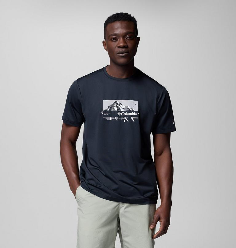 Ice Lake II SS Tee, Color: Black, Peak Direction, image 1