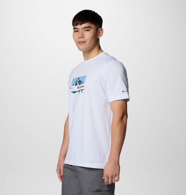 Men's Ice Lake II Technical T-Shirt, Color: White, Peak Direction, image 7