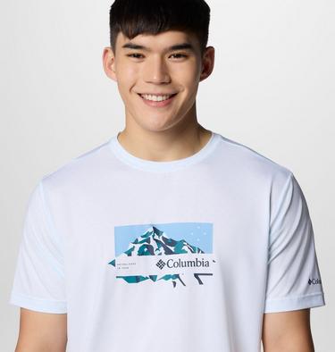 Men's Ice Lake II Technical T-Shirt, Color: White, Peak Direction, image 8