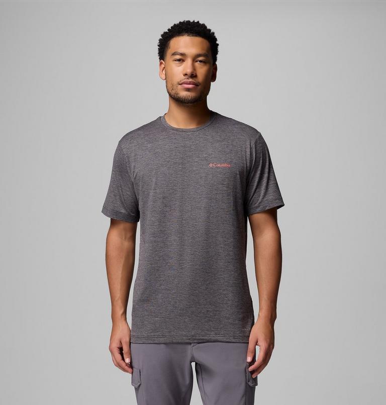 Men's Kwick Hike Technical Graphic T-Shirt, Color: Black Heather, Linescape, image 3
