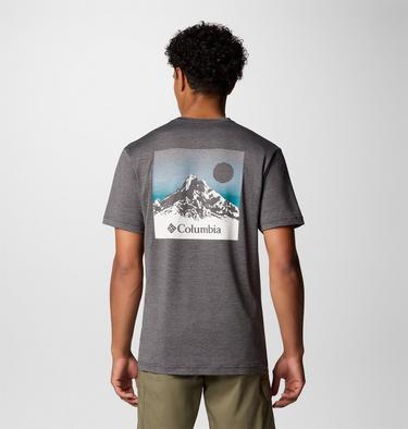 Camiseta técnica estampada Kwick Hike para hombre, Color: Black Heather, Linear View Multi, image 9