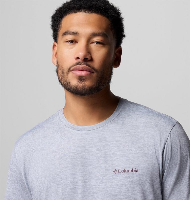 Kwick Hike Back Graphic SS Tee, Color: Tradewinds Grey Heather, Linescape, image 5