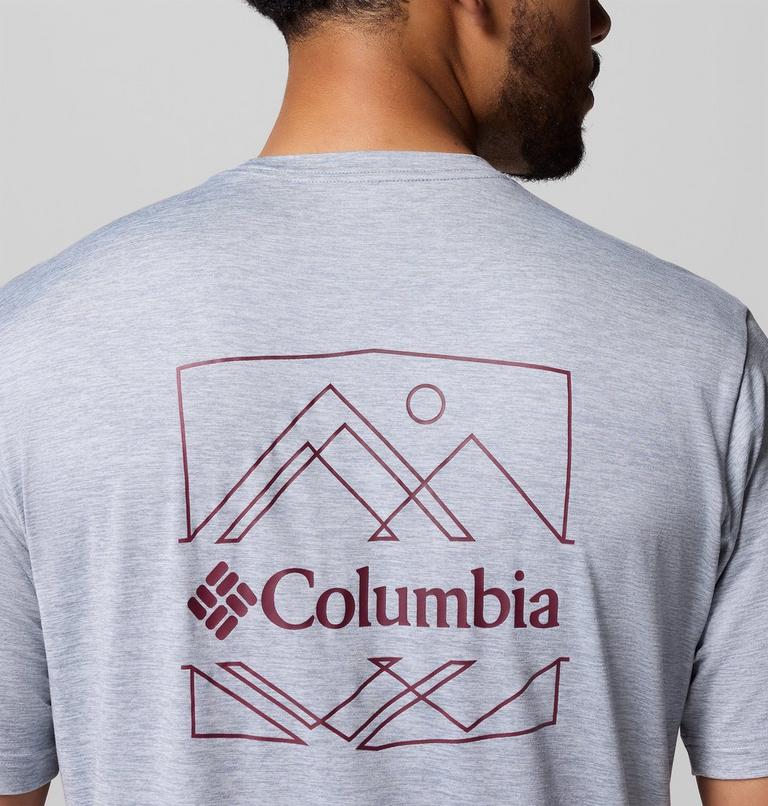 Kwick Hike Back Graphic SS Tee, Color: Tradewinds Grey Heather, Linescape, image 6
