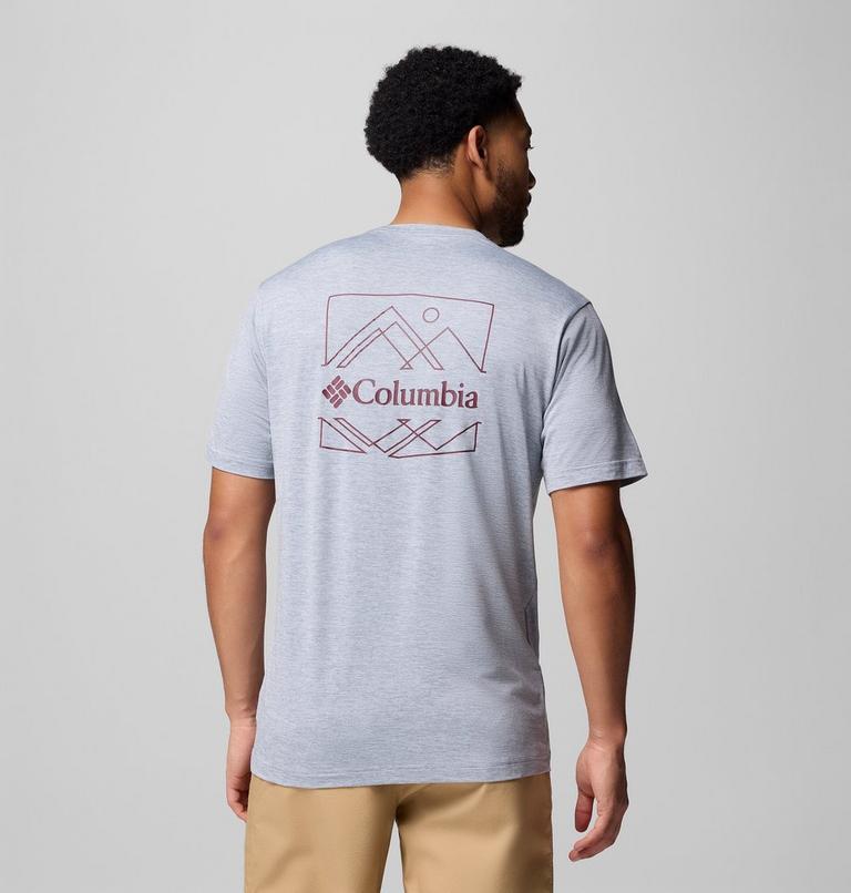 Kwick Hike Back Graphic SS Tee, Color: Tradewinds Grey Heather, Linescape, image 1