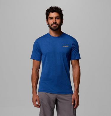 Kwick Hike Technical Graphic T-Shirt für Männer, Color: Collegiate Navy Heather, Linescape, image 3