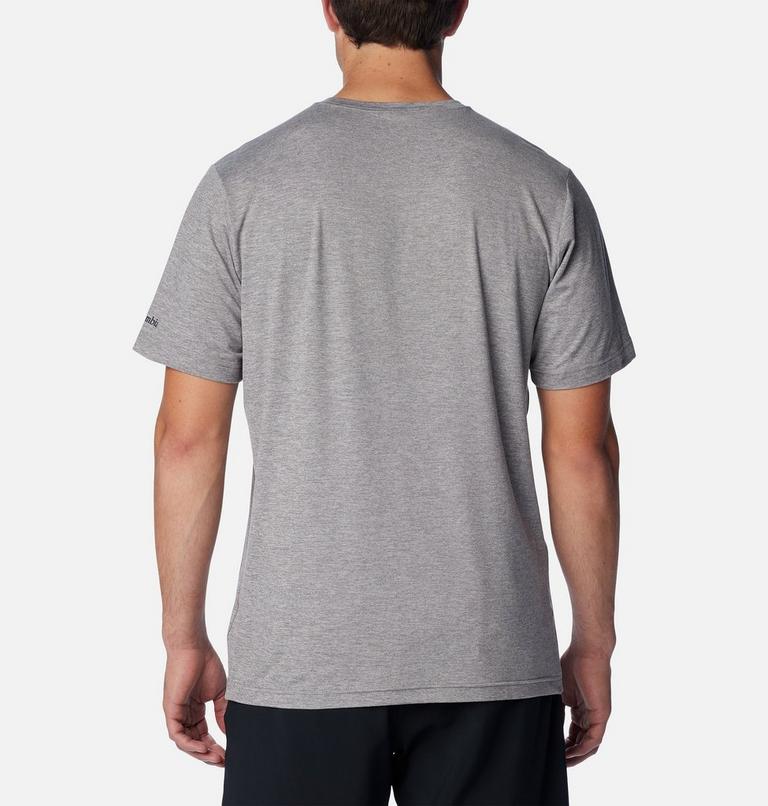 Men's Kwick Hike Technical T-Shirt, Color: Boulder Heather, Tested Tough PDX, image 2