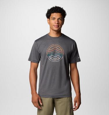Men's Kwick Hike Technical T-Shirt, Color: Black Heather, Peaked Lifestyle, image 7