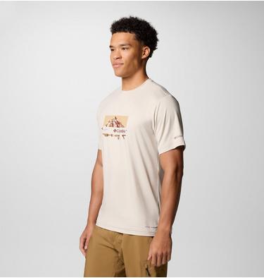 Men's Kwick Hike Technical T-Shirt, Color: Dark Stone Heather, Peak Direction, image 7