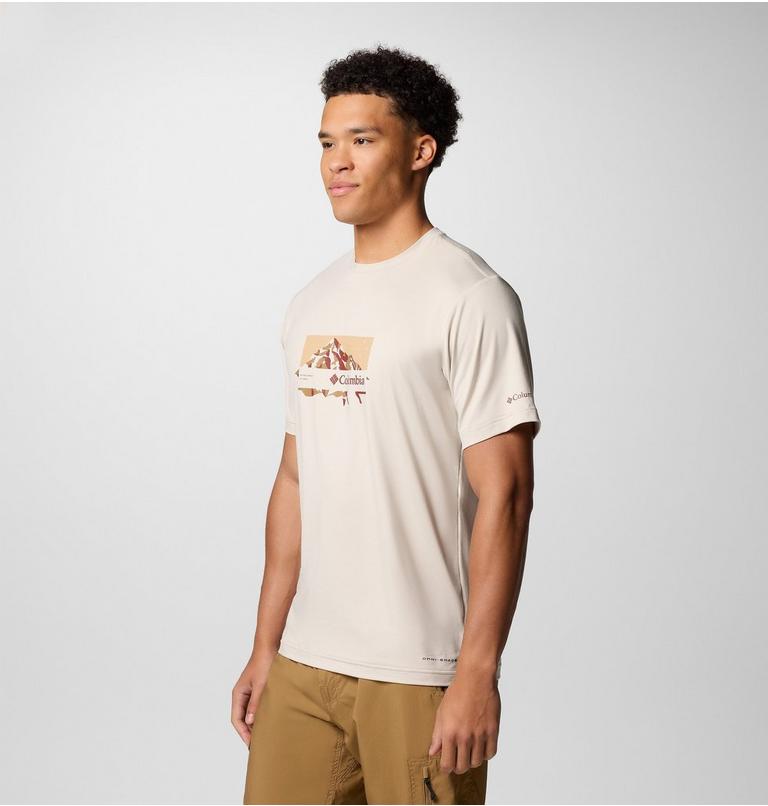 Kwick Hike Graphic SS Tee, Color: Dark Stone Heather, Peak Direction, image 3