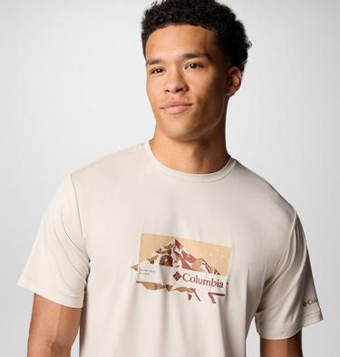 Men's Kwick Hike Technical T-Shirt, Color: Dark Stone Heather, Peak Direction, image 8