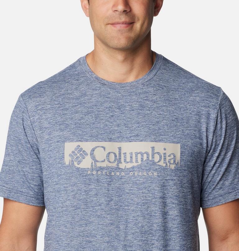 Men's Kwick Hike Technical T-Shirt, Color: Collegiate Navy Heather, CSC Box Treelin, image 4