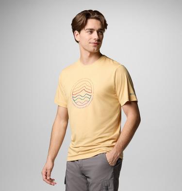 Men's Kwick Hike Technical T-Shirt, Color: Sand Dune Heather, Peaked Lifestyle, image 7