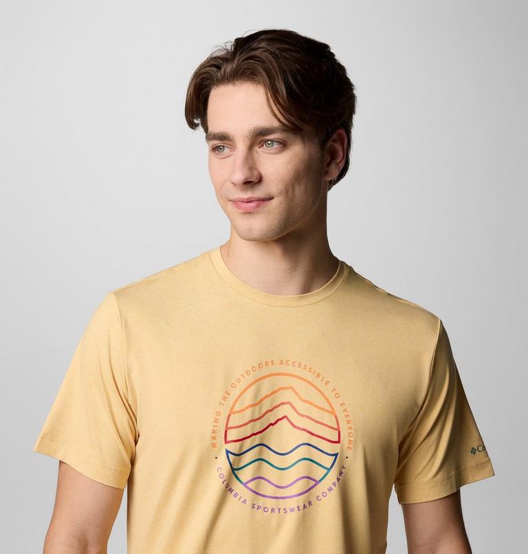 T-shirt Technique Kwick Hike Homme, Color: Sand Dune Heather, Peaked Lifestyle, image 4