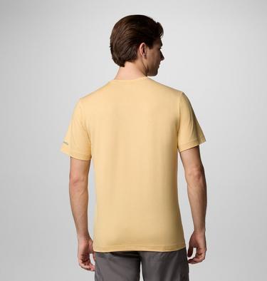 Men's Kwick Hike Technical T-Shirt, Color: Sand Dune Heather, Peaked Lifestyle, image 4