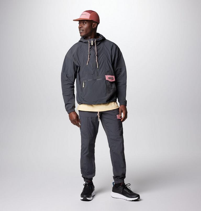 Men's Painted Peak Windbreaker, Color: Shark, Pink Agave, image 3