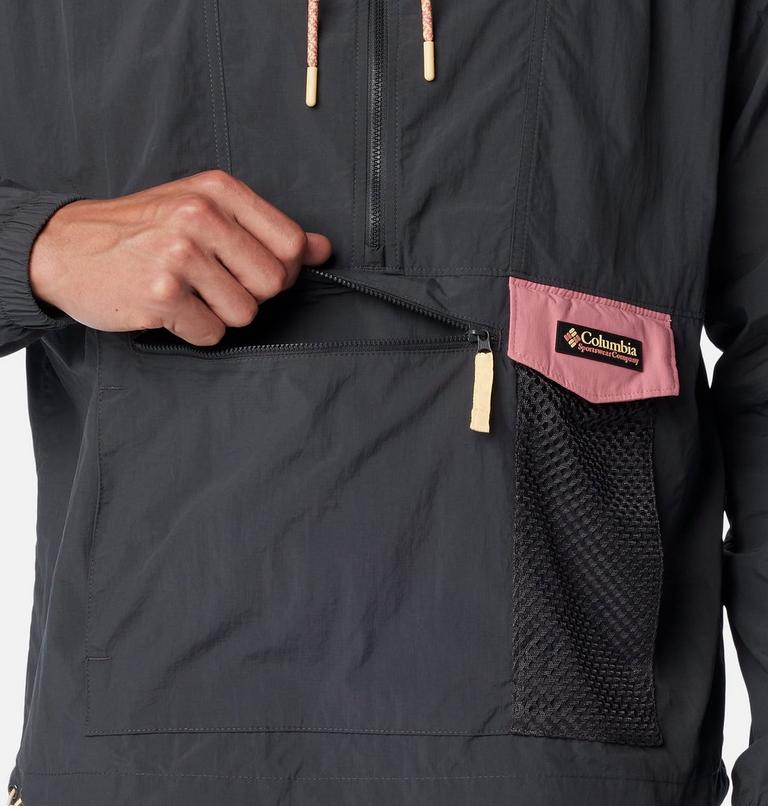 Men's Painted Peak Windbreaker, Color: Shark, Pink Agave, image 6