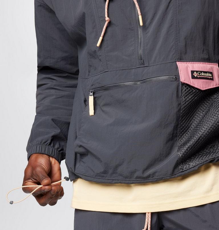 Men's Painted Peak Windbreaker, Color: Shark, Pink Agave, image 8