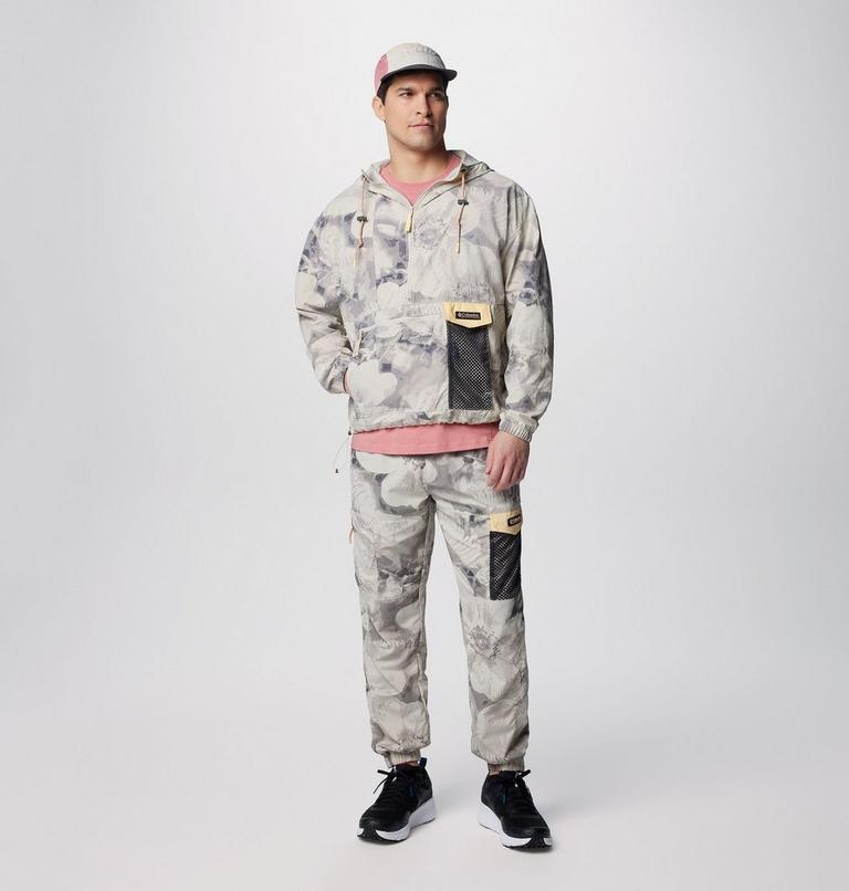 Men's Painted Peak Windbreaker, Color: Dark Stone Pearhip Print, Sunkissed, image 3