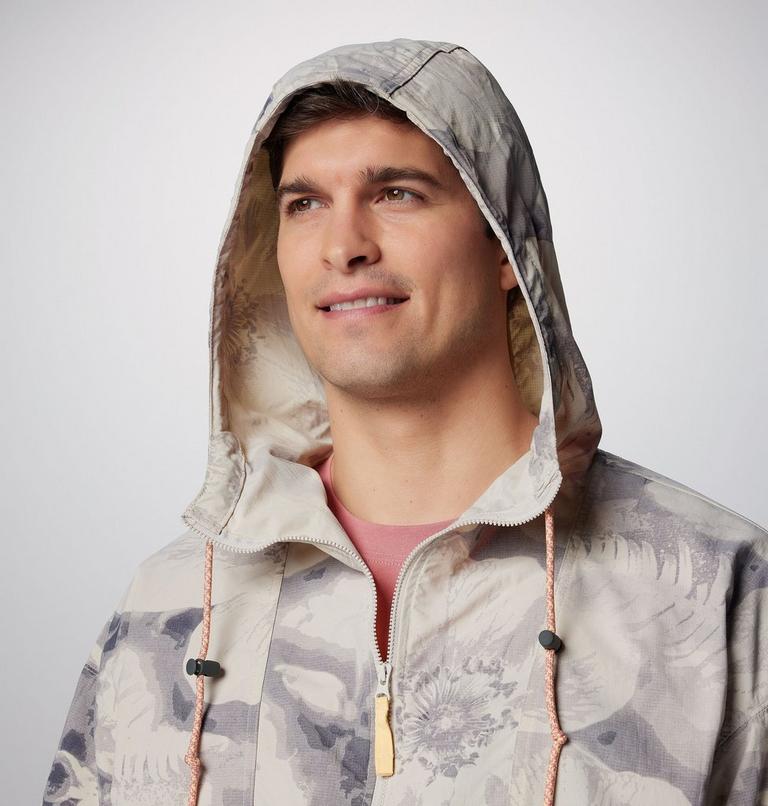 Men's Painted Peak Windbreaker, Color: Dark Stone Pearhip Print, Sunkissed, image 5