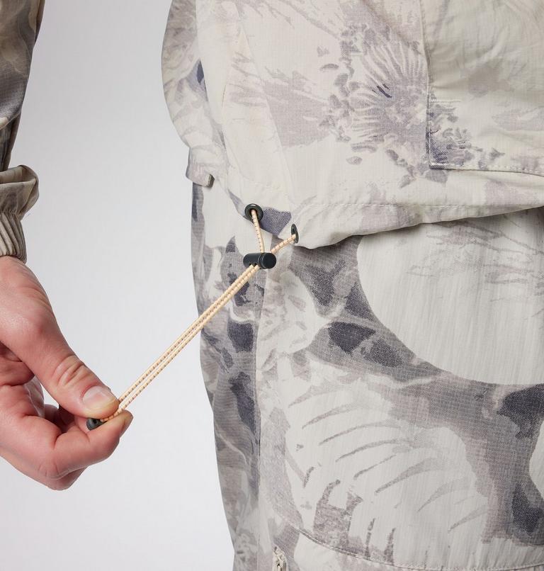 Men's Painted Peak Windbreaker, Color: Dark Stone Pearhip Print, Sunkissed, image 7