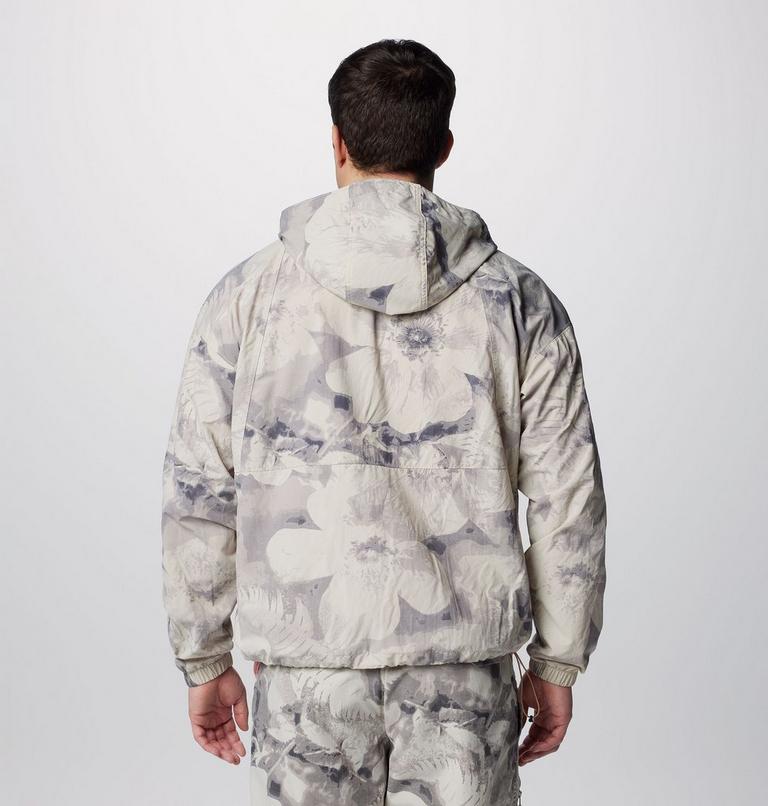 Men's Painted Peak Windbreaker, Color: Dark Stone Pearhip Print, Sunkissed, image 2