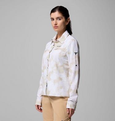 Women's Summit Valley Woven Shirt, Color: Sea Salt Cracked Earth, image 4