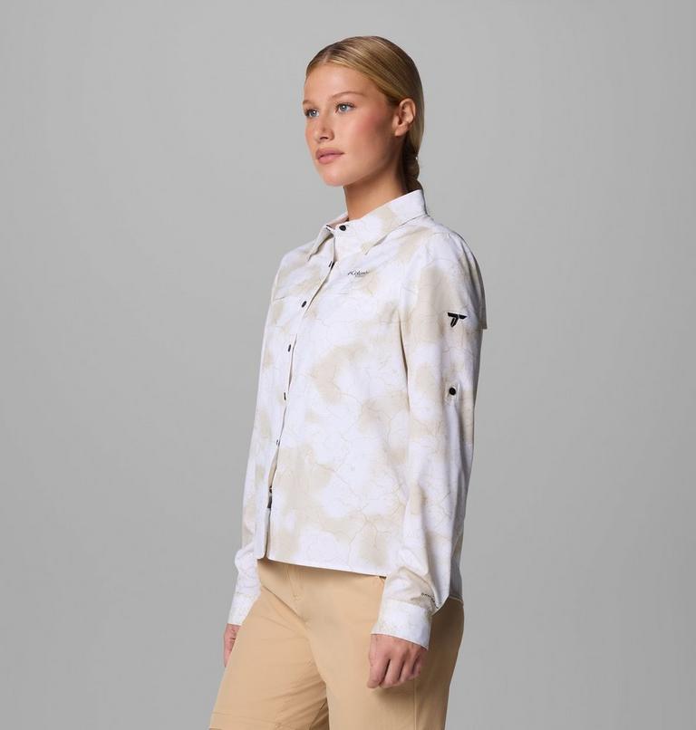 Women's Summit Valley Woven Shirt, Color: Sea Salt Cracked Earth, image 5