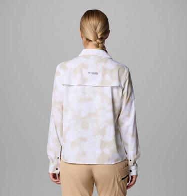 Women's Summit Valley Woven Shirt, Color: Sea Salt Cracked Earth, image 3