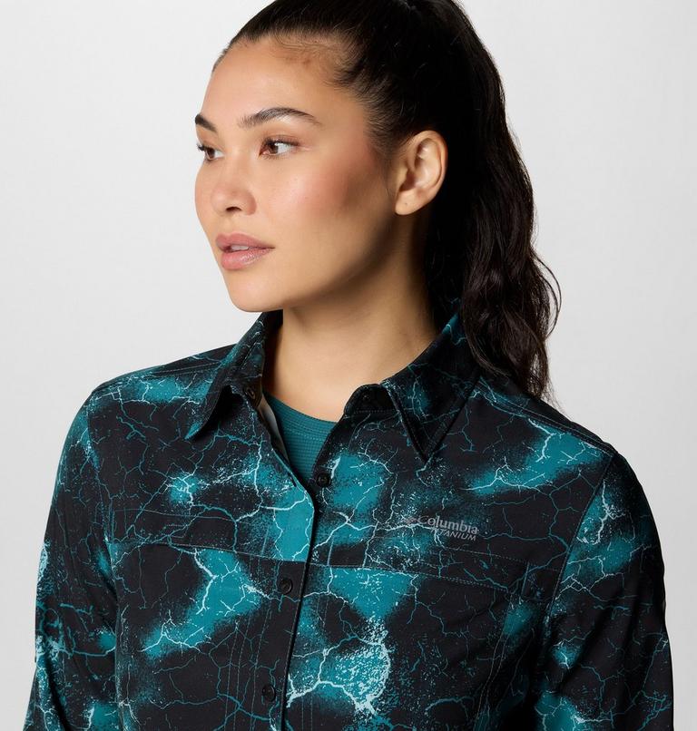 Summit Valley Woven Long Sleeve Shirt, Color: River Blue Cracked Earth, image 4