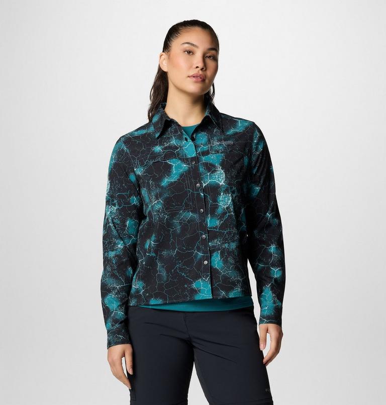 Summit Valley Woven Long Sleeve Shirt, Color: River Blue Cracked Earth, image 1