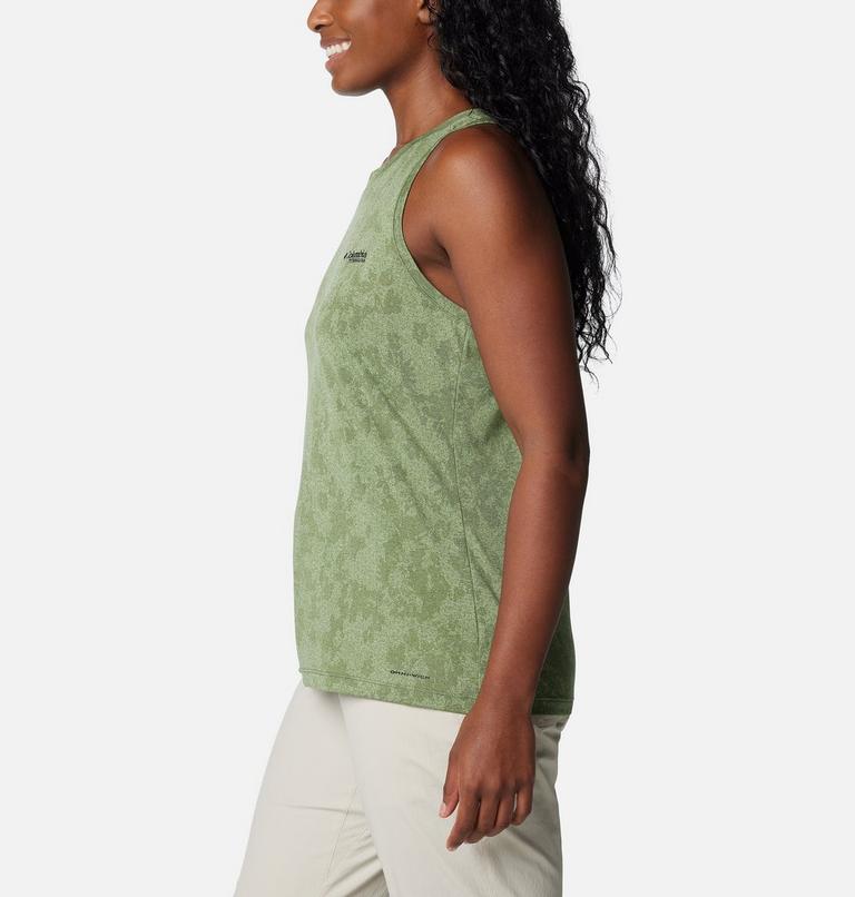 Women's Bluebird Canyon Technical Tank Top, Color: Sage Leaf Popflorid Jacquard, image 3