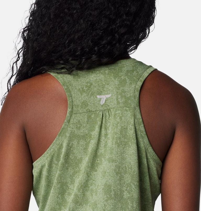 Women's Bluebird Canyon Technical Tank Top, Color: Sage Leaf Popflorid Jacquard, image 5