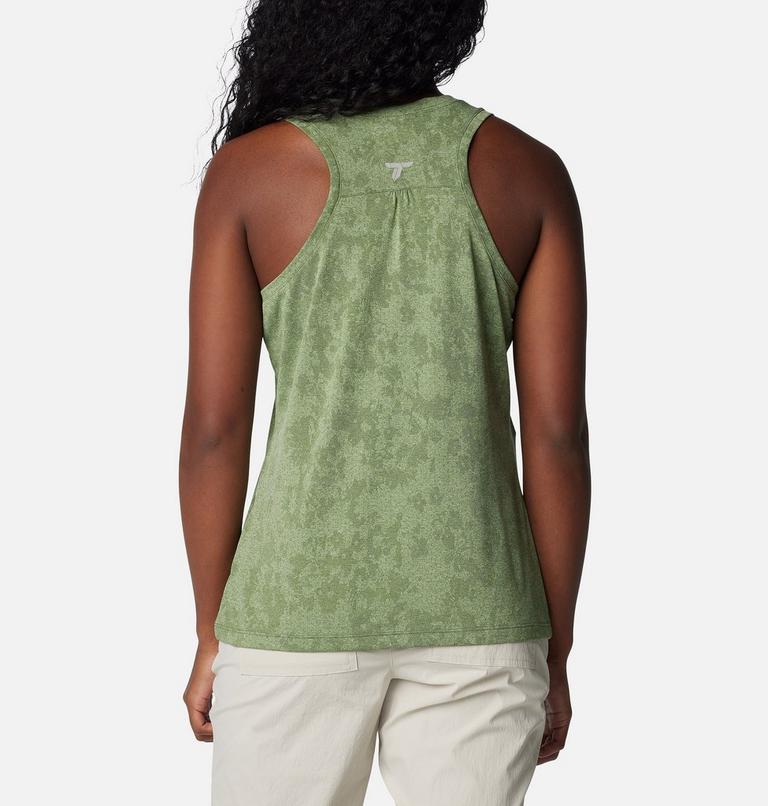 Women's Bluebird Canyon Technical Tank Top, Color: Sage Leaf Popflorid Jacquard, image 2