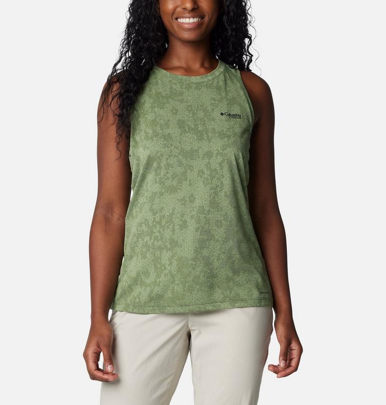 Women's Bluebird Canyon Technical Tank Top, Color: Sage Leaf Popflorid Jacquard, image 1
