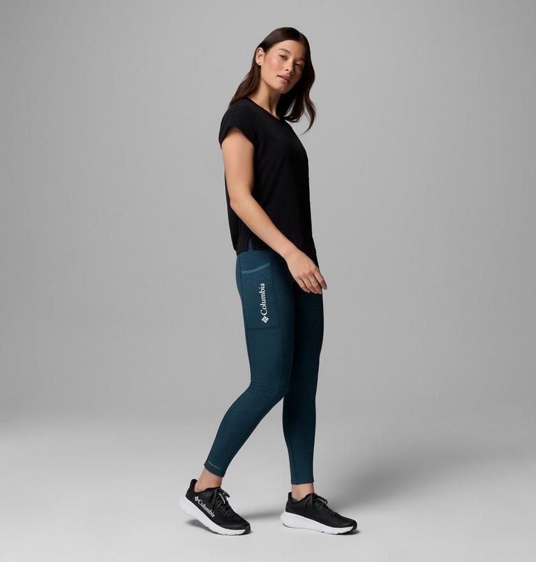 Women's Columbia Hike II Leggings, Color: Everblue Heather, image 2