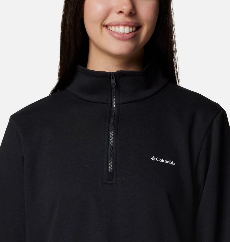 Women's Columbia Trek French Terry Half Zip Top, Color: Black, image 4