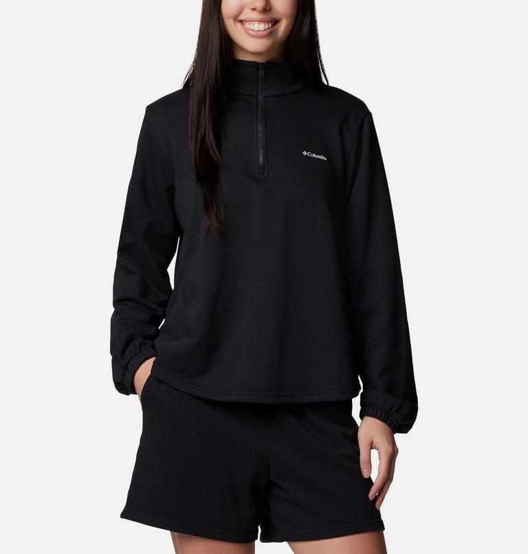 Women's Columbia Trek French Terry Half Zip Top, Color: Black, image 5