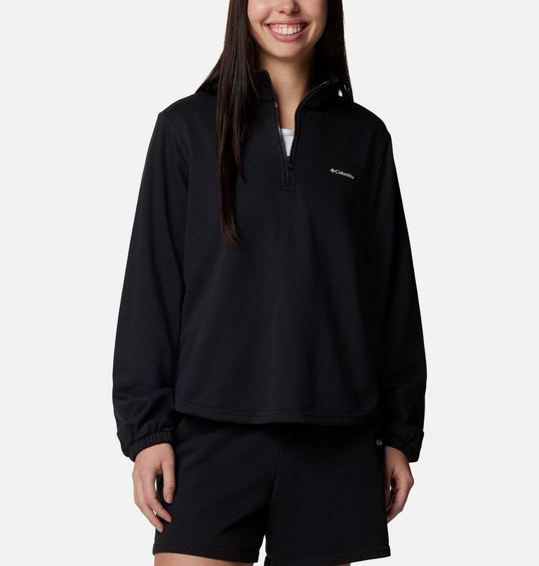 Women's Columbia Trek French Terry Half Zip Top, Color: Black, image 1
