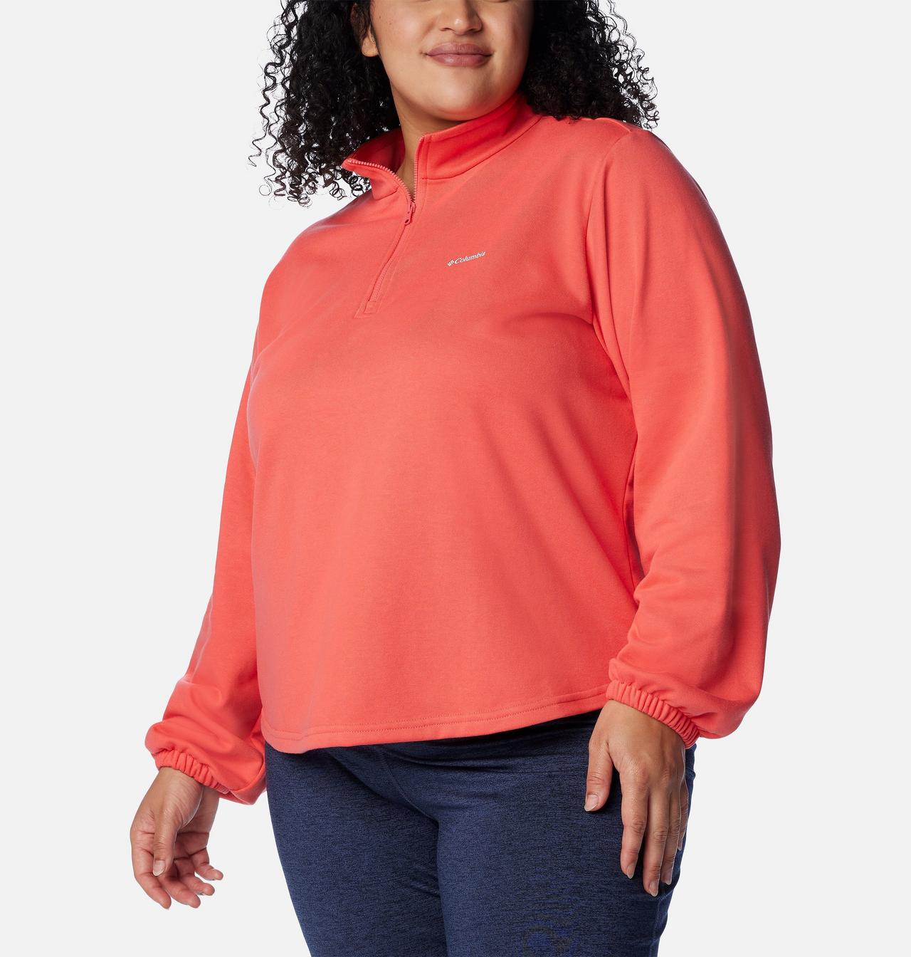 Chandail en tissu éponge avec demi-fermeture éclair Columbia Trek™ pour femme – Grandes tailles 5