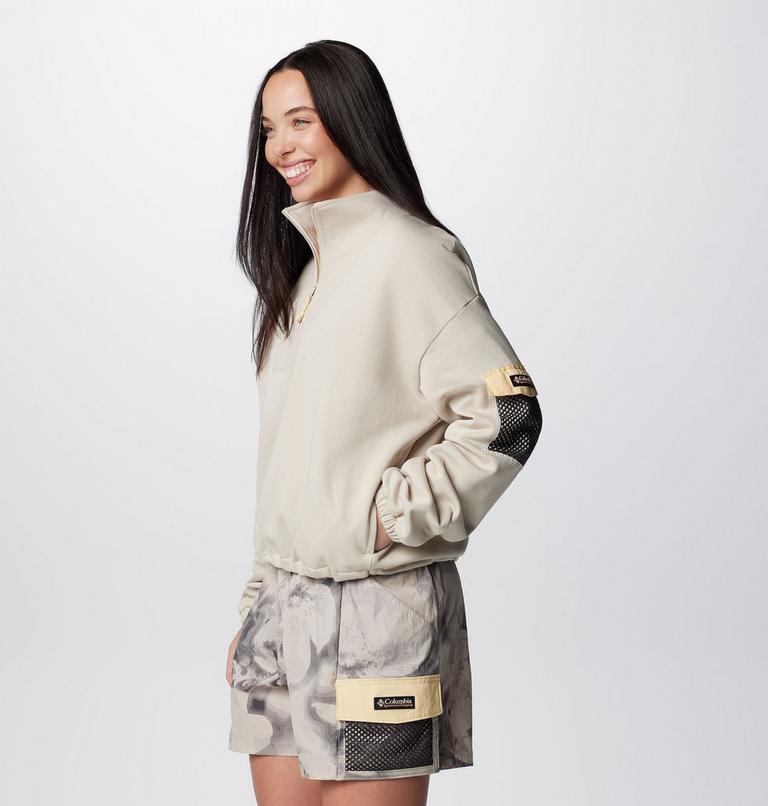 Women's Painted Peak Half Zip Fleece, Color: Dark Stone, Sunkissed, image 4