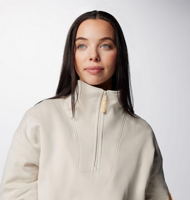 Women's Painted Peak Half Zip Fleece, Color: Dark Stone, Sunkissed, image 5