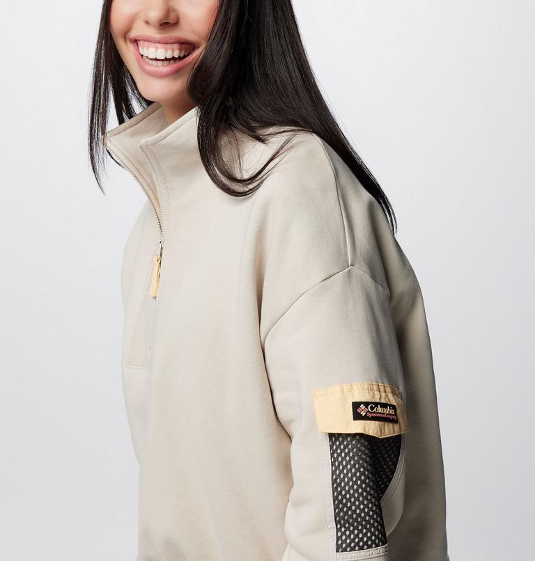 Women's Painted Peak Half Zip Fleece, Color: Dark Stone, Sunkissed, image 6