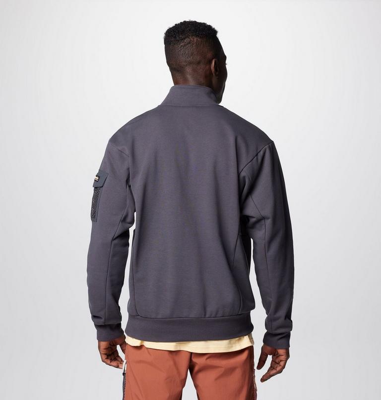 Men's Painted Peak Half Zip Fleece, Color: Shark, image 2