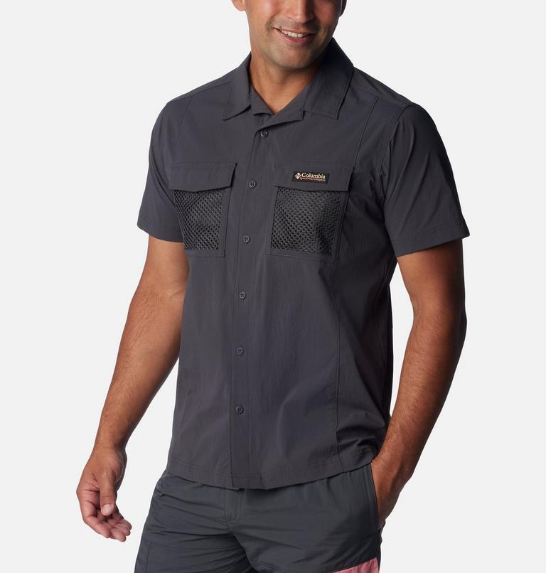 Men's Painted Peak Woven Short Sleeve Shirt, Color: Shark, image 5