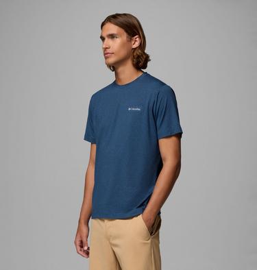 Men's Tech Trail II Technical T-Shirt, Color: Collegiate Navy Heather, image 3