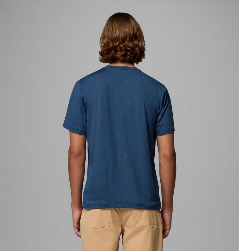 Men's Tech Trail II Technical T-Shirt, Color: Collegiate Navy Heather, image 2
