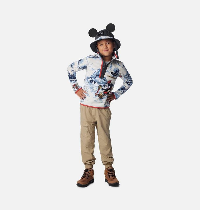 Youth Disney100 Half Snap Fleece, Color: Snowcap, image 14
