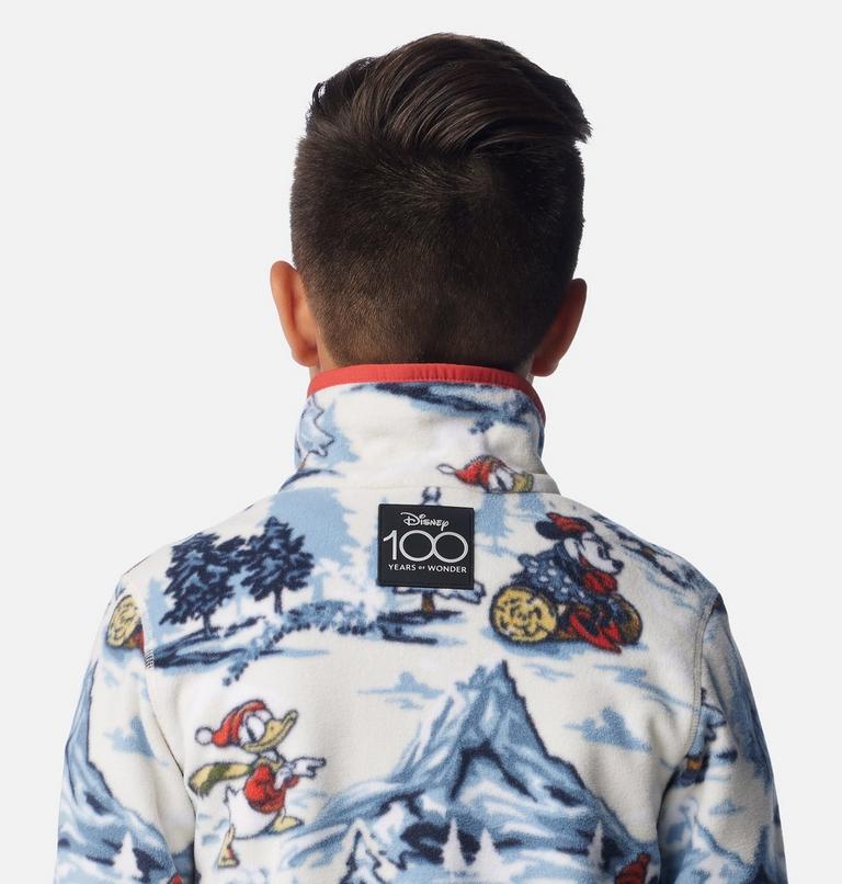 Youth Disney100 Half Snap Fleece, Color: Snowcap, image 4