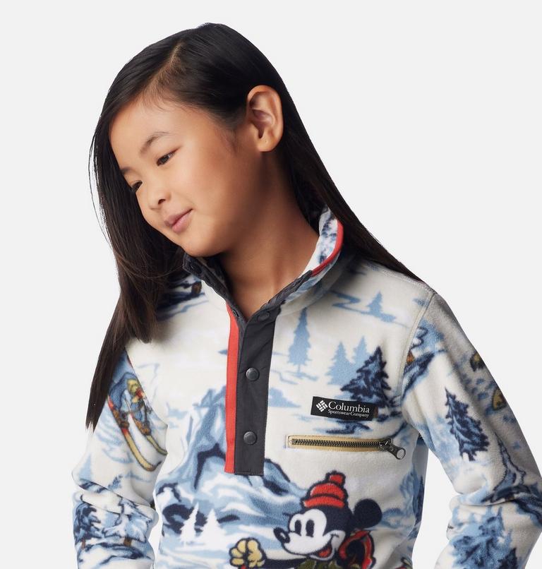 Youth Disney100 Half Snap Fleece, Color: Snowcap, image 5