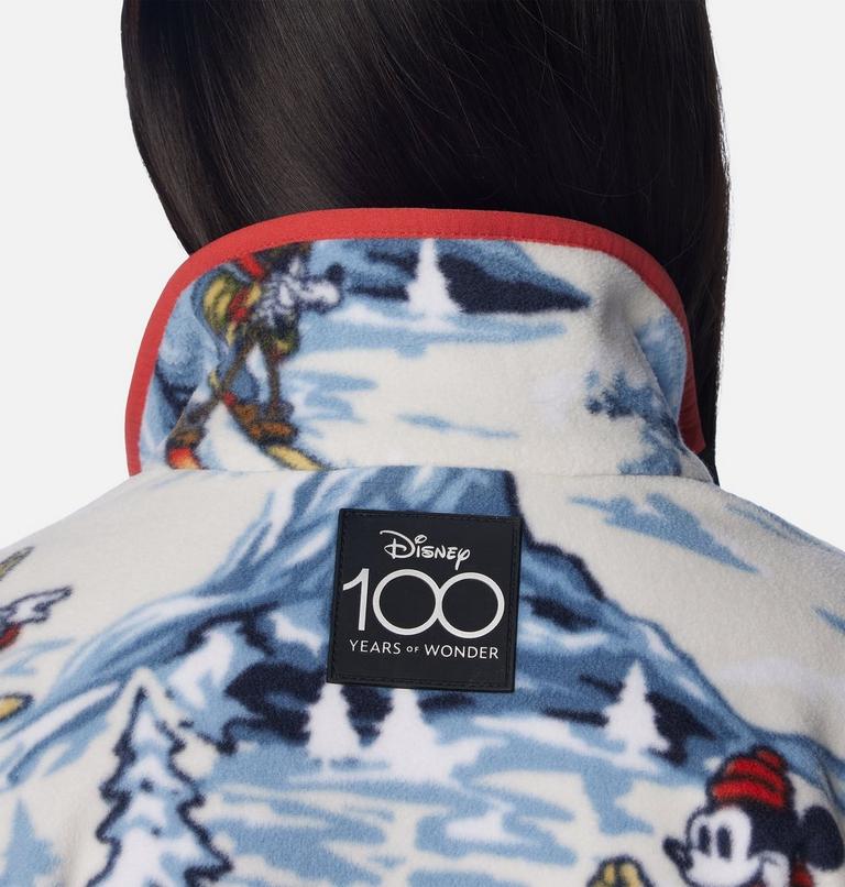 Youth Disney100 Half Snap Fleece, Color: Snowcap, image 6